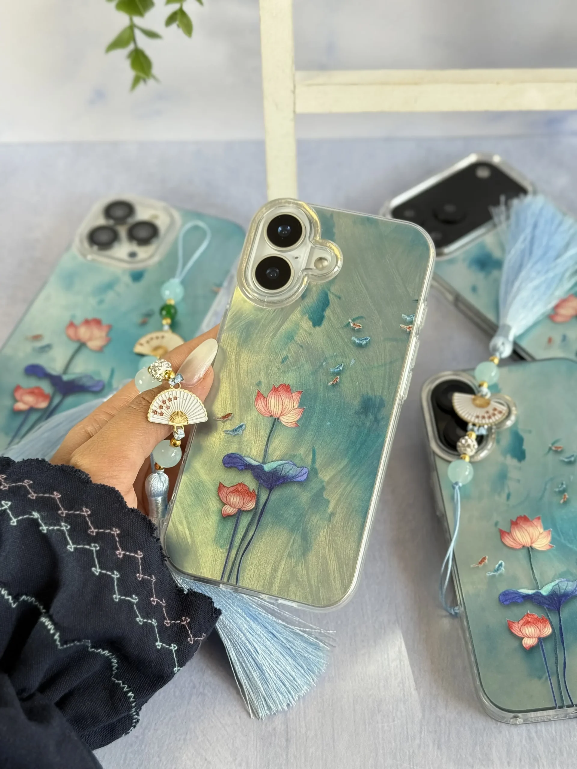 قاب نیلوفر آبی با آویز (کدC2123) - تصویر 5