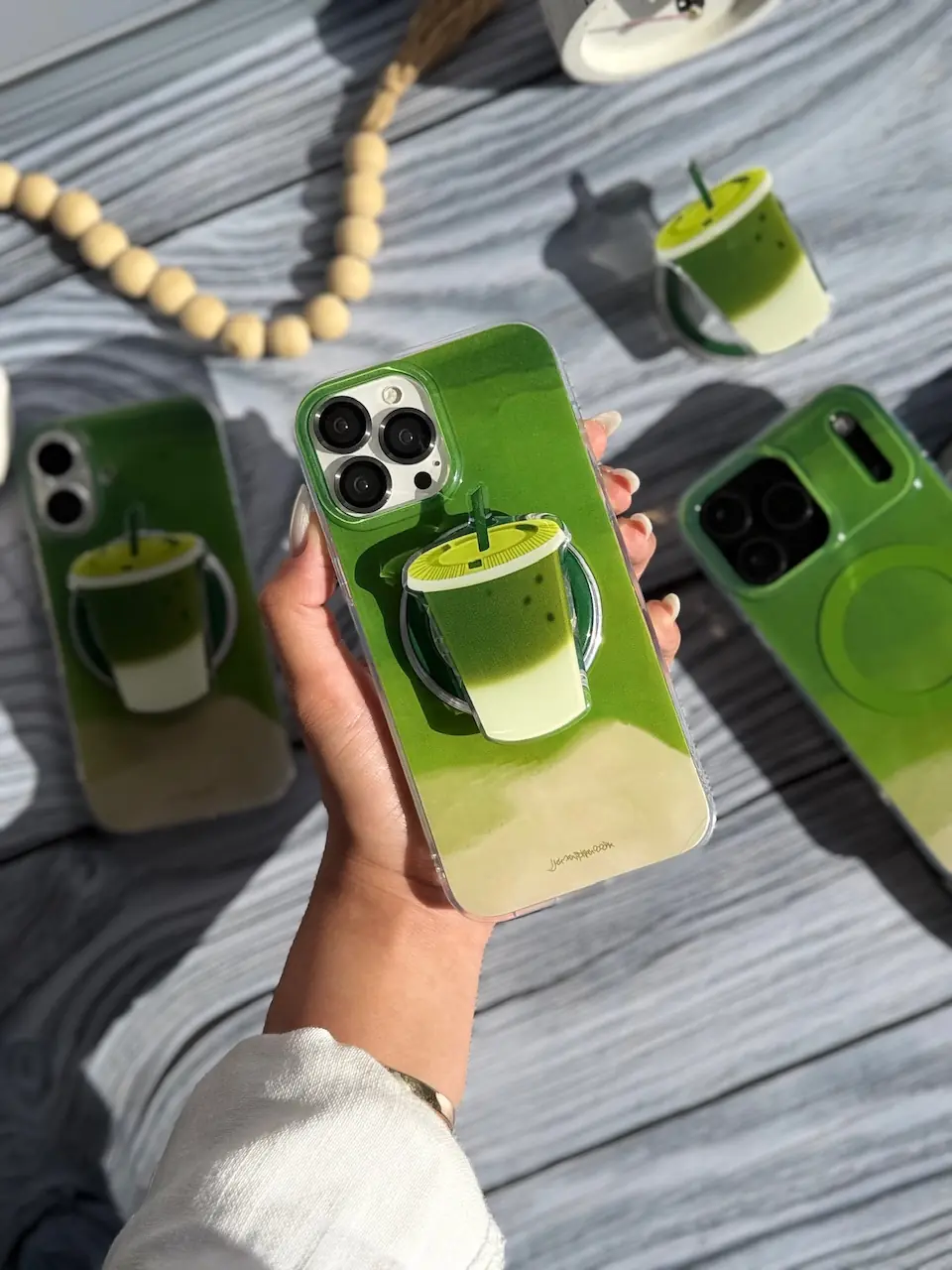 قاب ماچا مگ سیف دار با پاپ سوکت مگنتی (کدC2113)