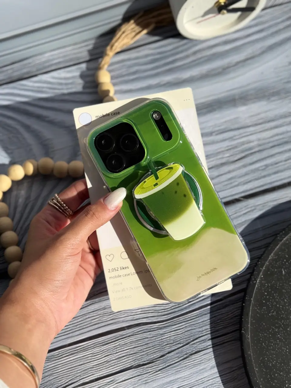 قاب ماچا مگ سیف دار با پاپ سوکت مگنتی (کدC2113) - تصویر 3